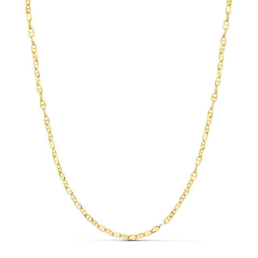 Cadena Ancla Hueca Largo 50 cm Ancho 2 mm de oro amarillo 18K