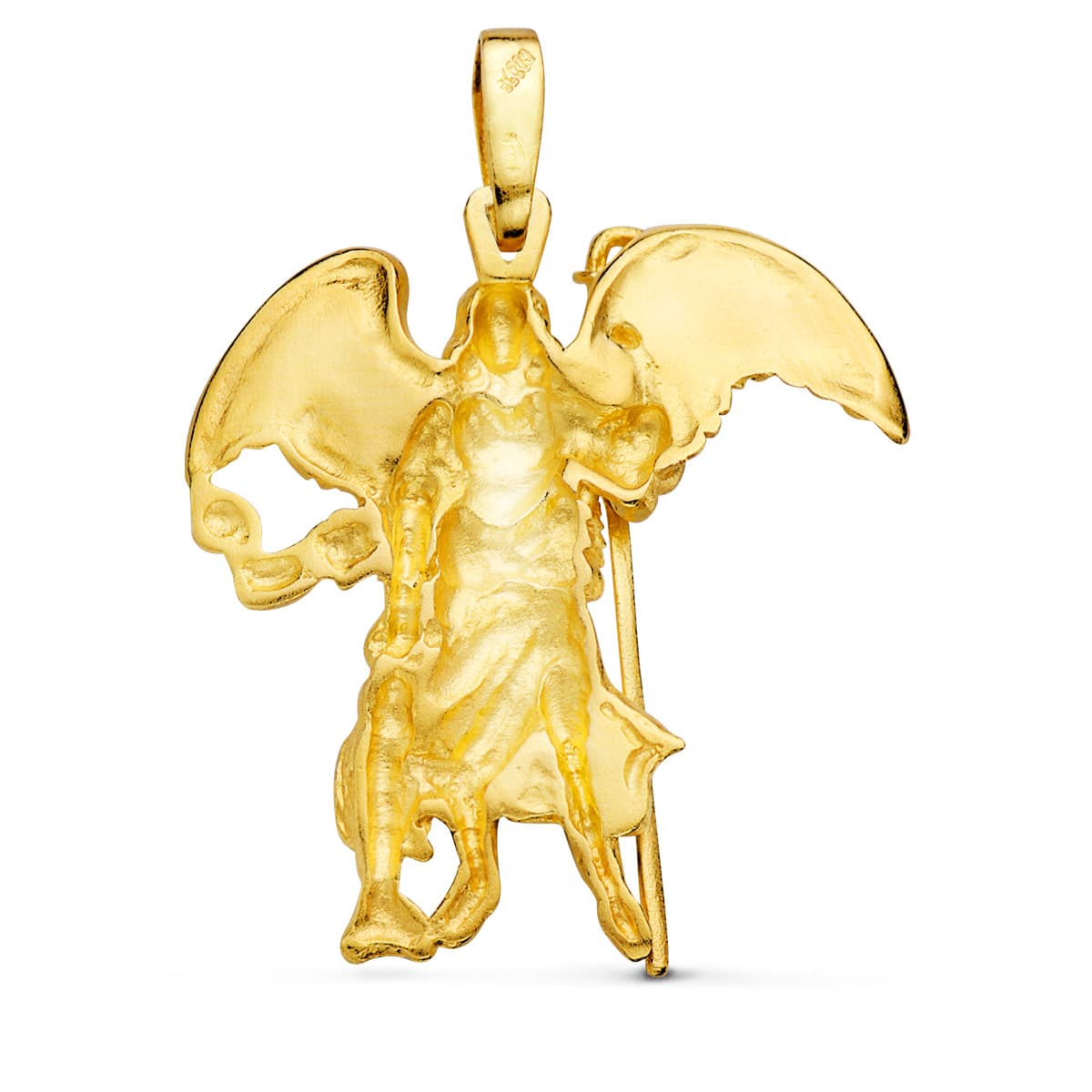 Medalla San Rafael Silueta 33 x 29 mm de oro amarillo 18K