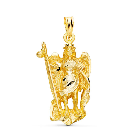 Colgante San Rafael Silueta. 29 x 17 mm. de oro amarillo 18K