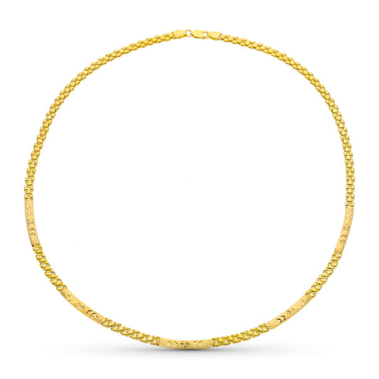 18K GARGANTILLA ORO AMARILLO TALLADA PANTER