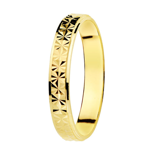 Alianza Diamantada. Ancho: 3 mm de oro amarillo 18K