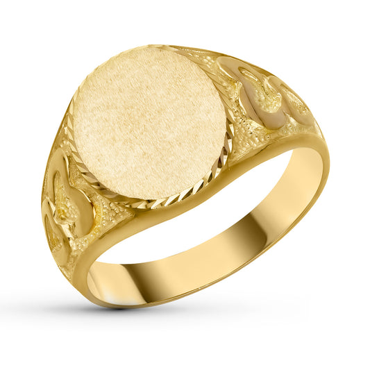 Sello Caballero Macizo Tallado Oval. Zona Grabado: 14 x 12 mm de oro amarillo 18K
