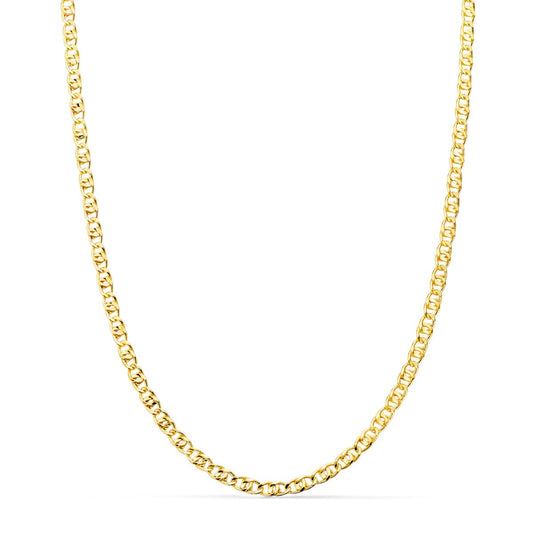 18K CADENA ORO AMARILLO ANCLA HUECA LARGO 50CM ANCHO 2 MM