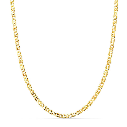 Cadena Ancla Hueca Largo 50 cm Ancho 3 mm de oro amarillo 18K