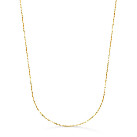18K CADENA ORO AMARILLO ROLO MACIZA ANCHO: 1MM LARGO: 45CM