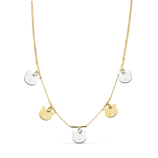 18K GARGANTILLA BICOLOR OSO S 42CM