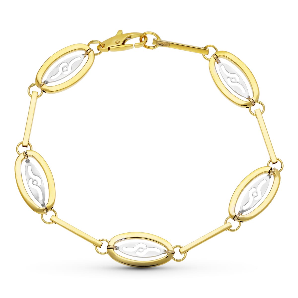 Pulsera Bicolor Motivos 18K