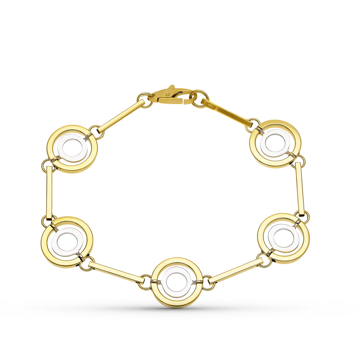 Pulsera Bicolor Motivos 18K