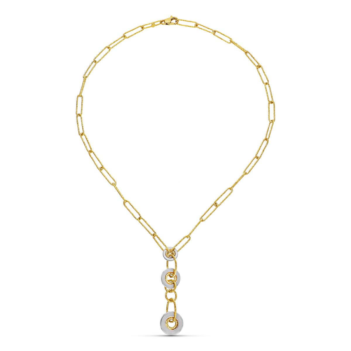 18K GARGANTILLA ORO BICOLOR MOTIVO