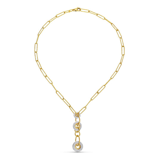 18K GARGANTILLA ORO BICOLOR MOTIVO