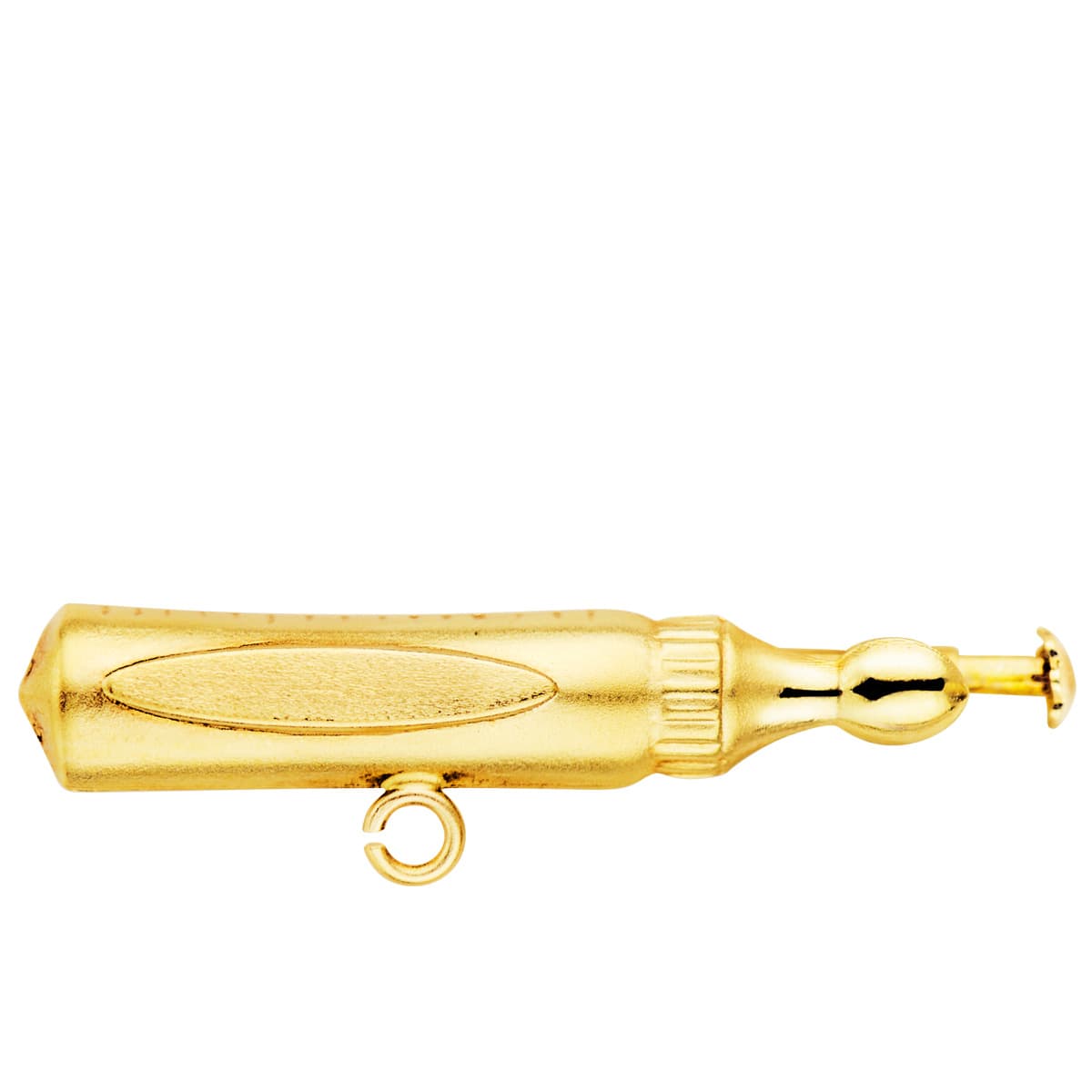 Alfiler Biberon. 27 x 5 mm de oro amarillo 18K