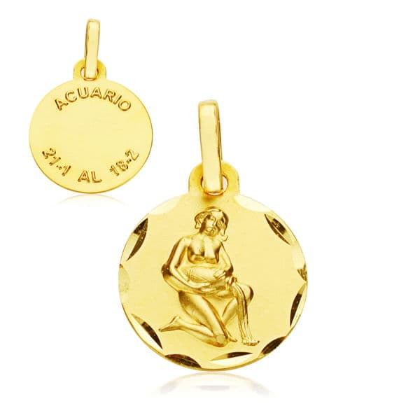 Horoscopo 13 Mmacuario de oro amarillo 9K
