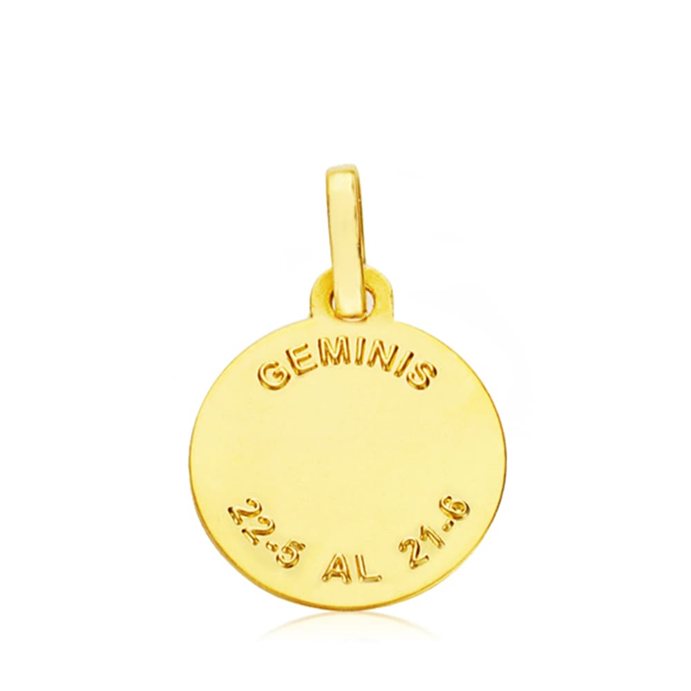 Horoscopo Geminis 13 mm de oro amarillo 18K