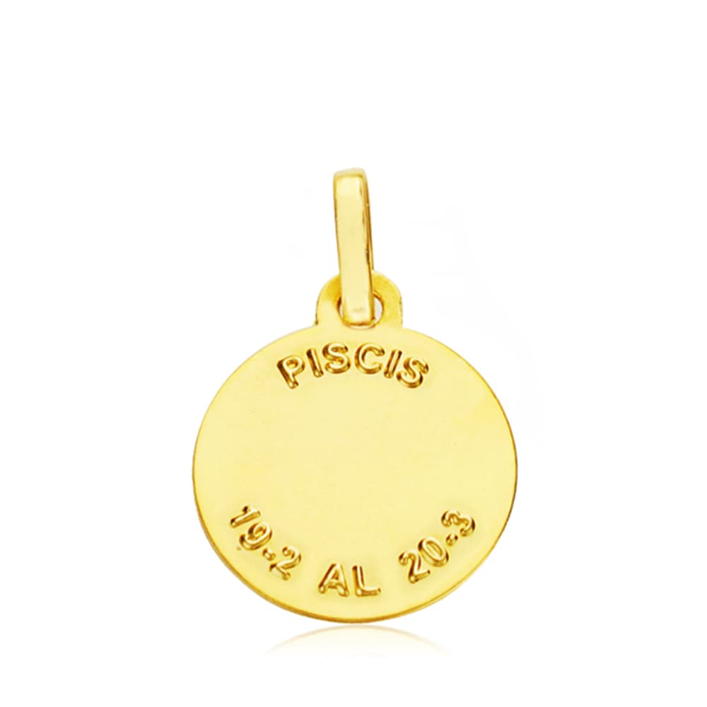 18K HOROSCOPO ORO AMARILLO PISCIS 13 MM