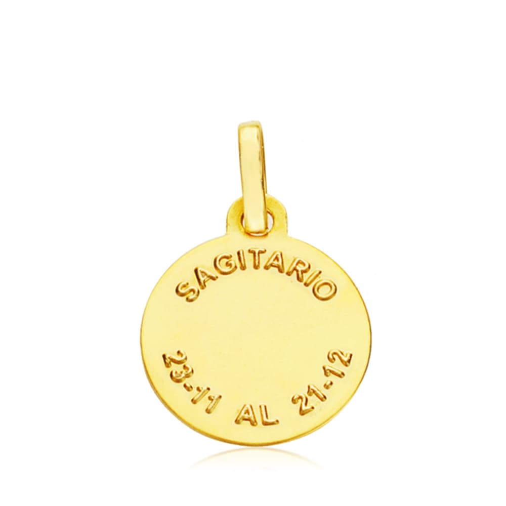 Horoscopo Sagitario 13 mm de oro amarillo 18K