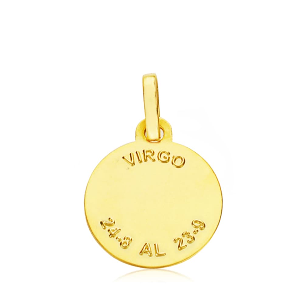 18K HOROSCOPO ORO AMARILLO VIRGO 13 MM