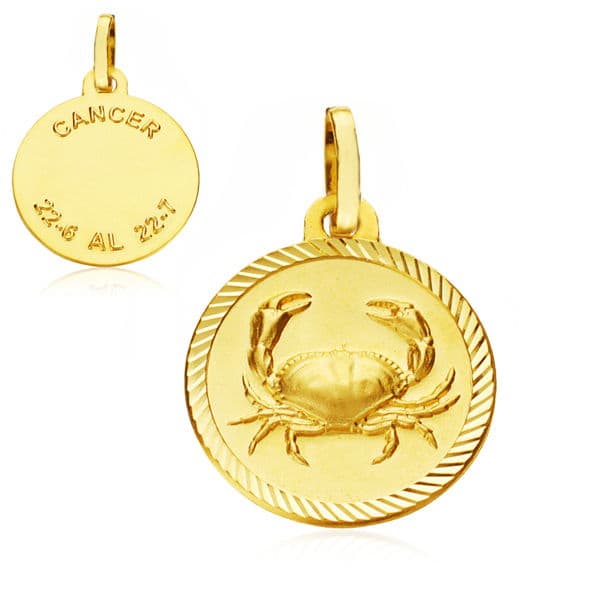 Horoscopo Disco 16 Mmcancer de oro amarillo 9K