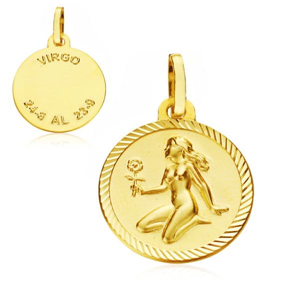 9K HOROSCOPO ORO AMARILLO DISCO 20 MMVIRGO