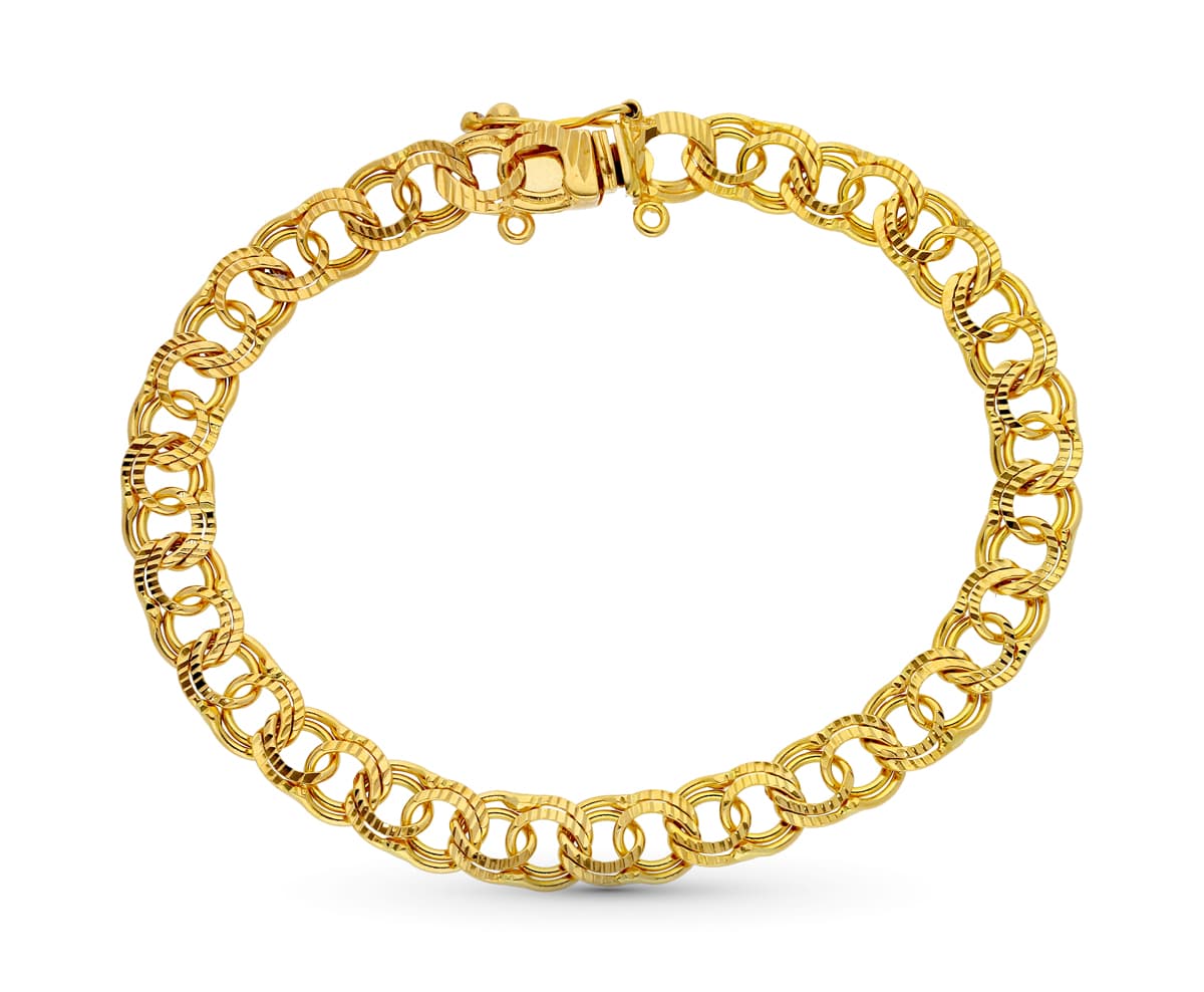 Pulsera Hungara 20,5 cm 7 mm de oro amarillo 18K