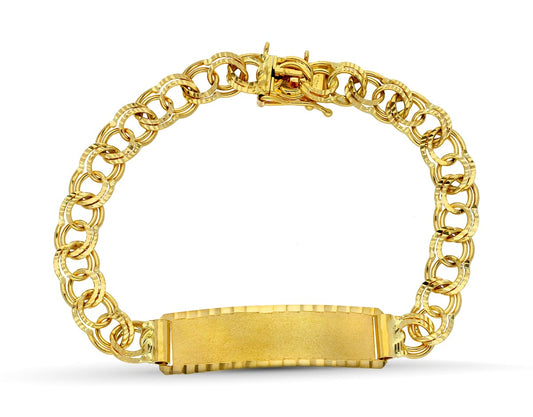18K PULSERA ESCLAVA ORO AMARILLO HUNGARA 21CM 8 MM