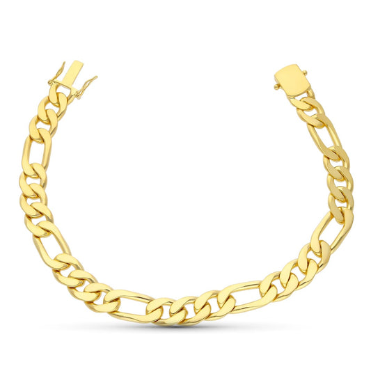 18K PULSERA ORO AMARILLO MACIZA 21.5 CM 8 MM