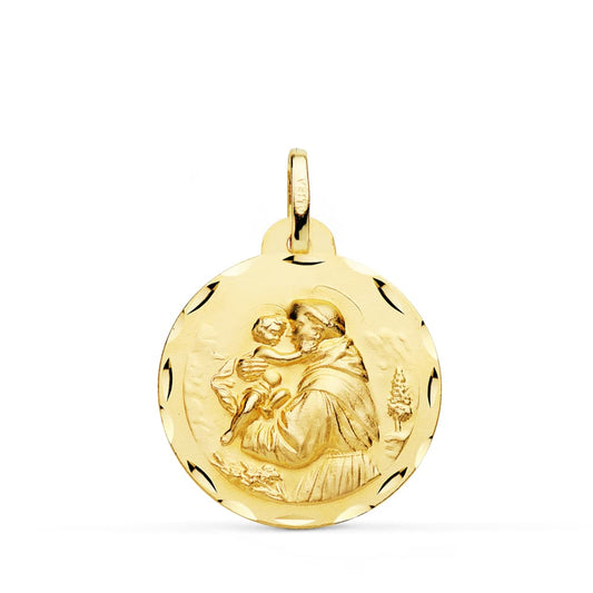 Medalla de San Antonio 22 mm de oro amarillo 18K