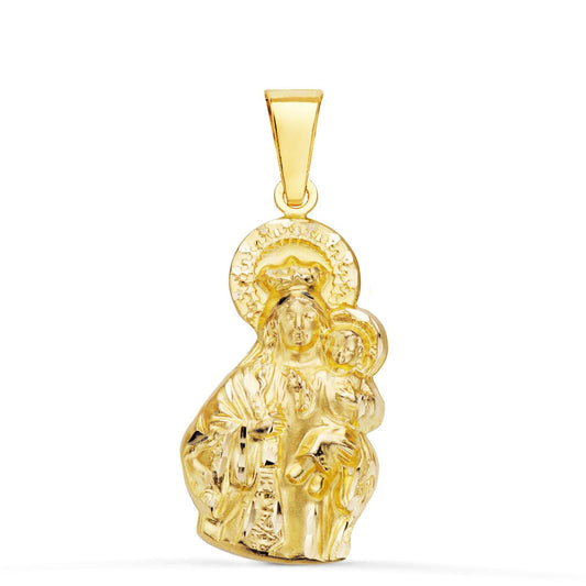 Medalla Virgen del Carmen Silueta 28 x 14 mm de oro amarillo 18K