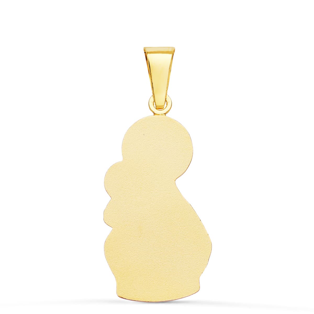 Medalla Virgen del Carmen Silueta 28 x 14 mm de oro amarillo 18K
