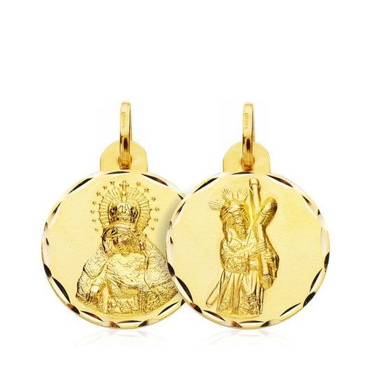 Escapulario Gran Poder Macarena 17 mm de oro amarillo 18K