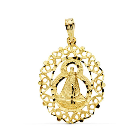 Medalla Virgen de la Cabeza Cerco 28 x 21 mm de oro amarillo 18K