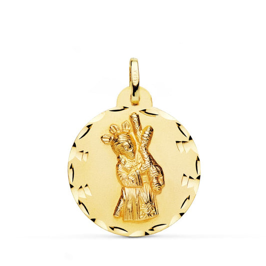 18K MEDALLA ORO AMARILLO GRAN PODER 23 MM