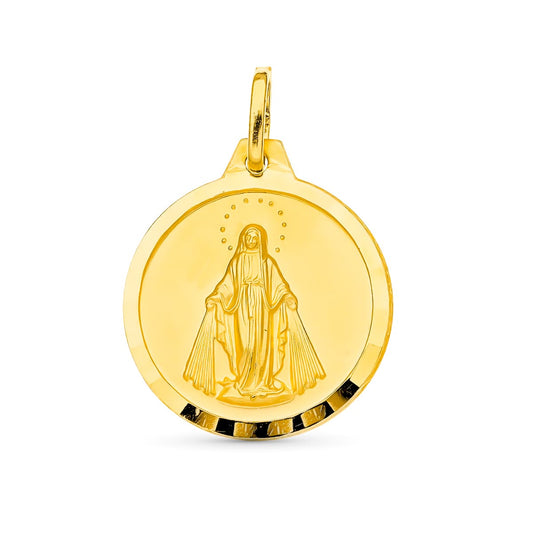 Medalla Virgen Milagrosa 20 mm de oro amarillo 18K