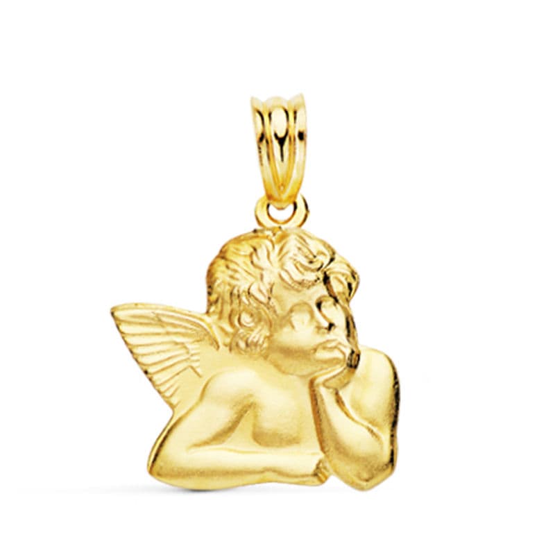 Colgante Angelito Burlon Silueta 20 x 20 mm de oro amarillo 18K