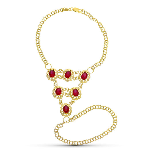 Pulsera India Cubanas de oro amarillo 18K