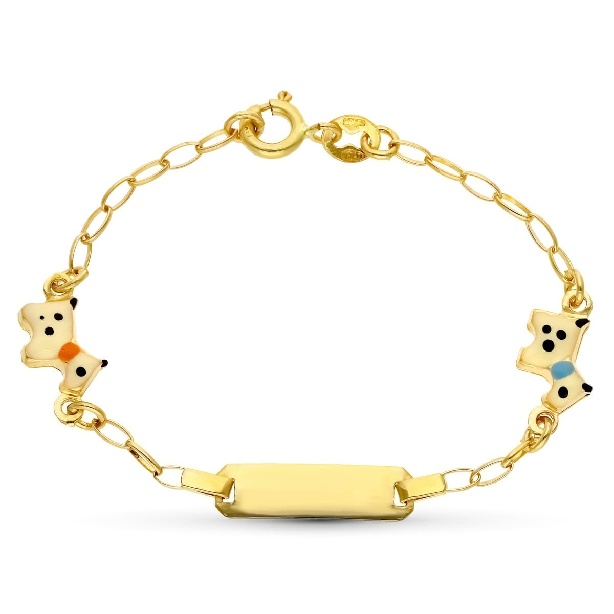 Esclava Perritos. 13,5 cm de oro amarillo 18K