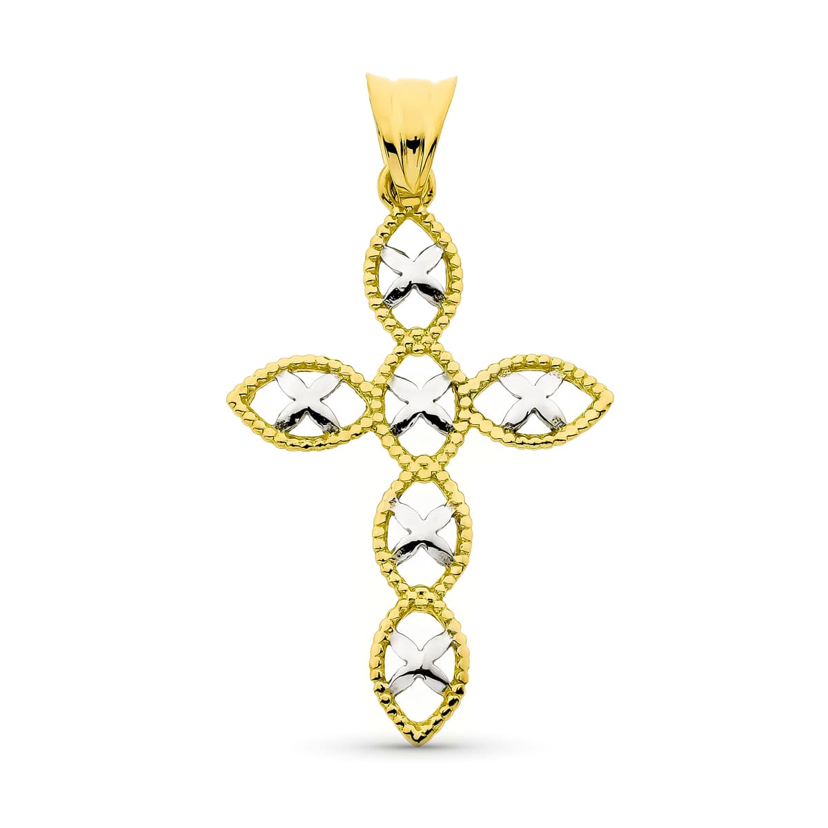 Cruz Bicolor 36 x 23 mm 18K