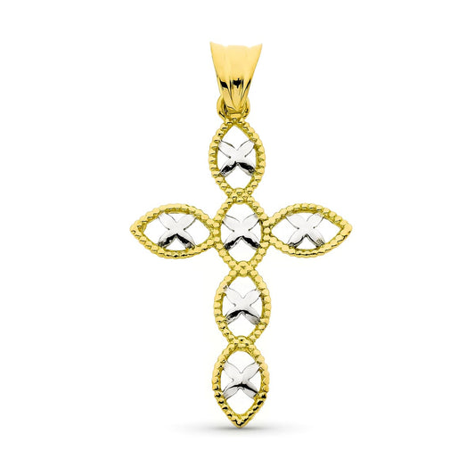 Cruz Bicolor 36 x 23 mm 18K