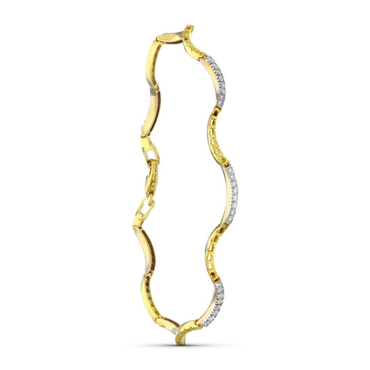Pulsera Bicolor Circonitas 18K