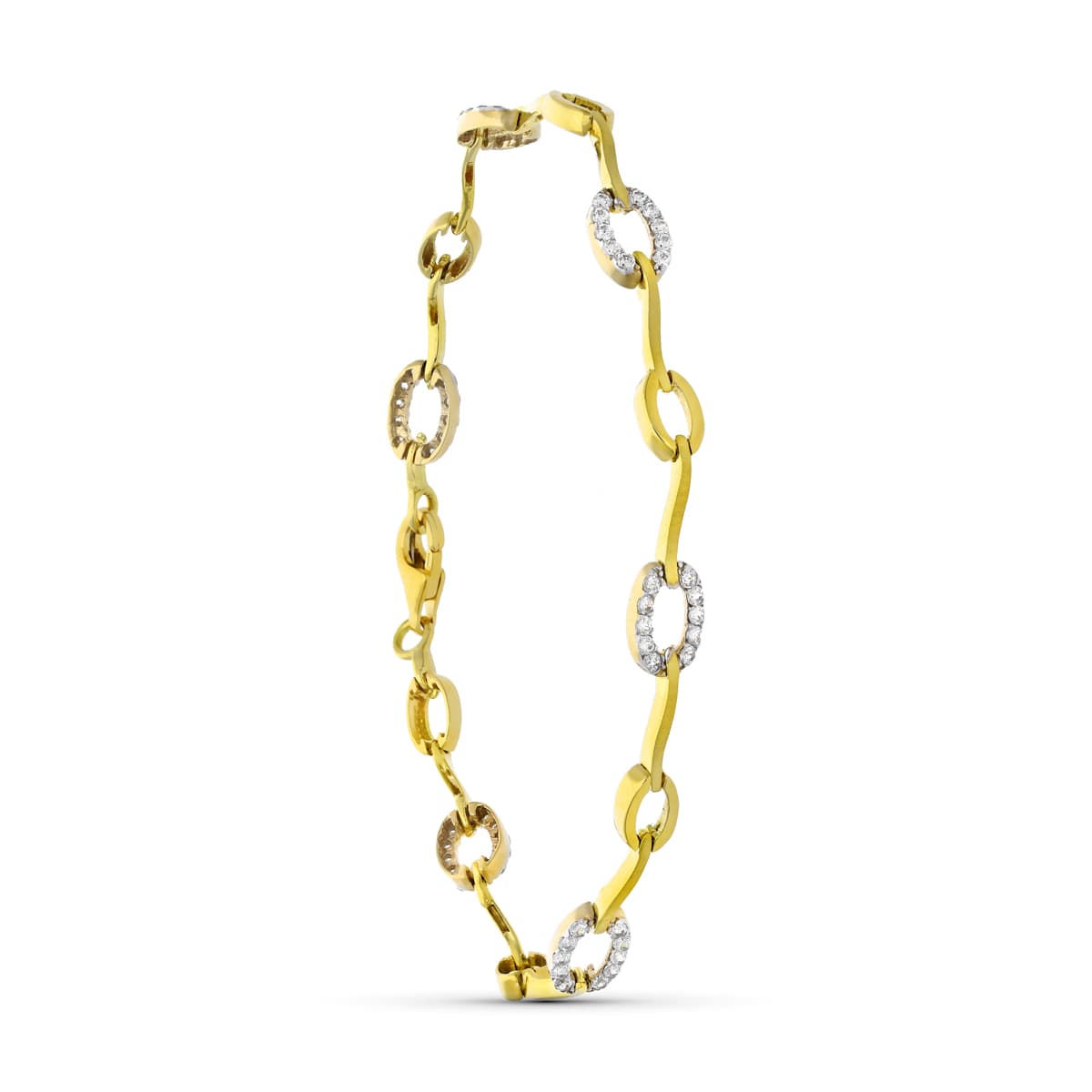 Pulsera Bicolor Circonitas 18K