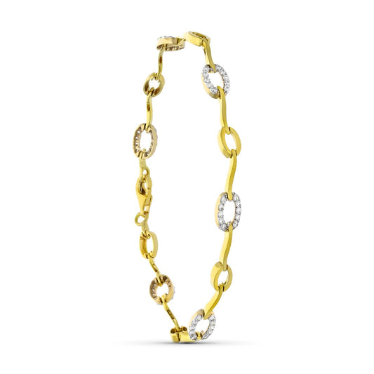 Pulsera Bicolor Circonitas 18K