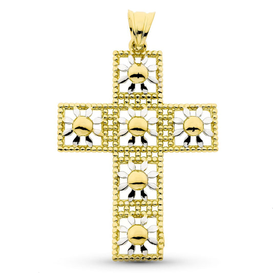 Cruz Bicolor 45 x 31 mm 18K
