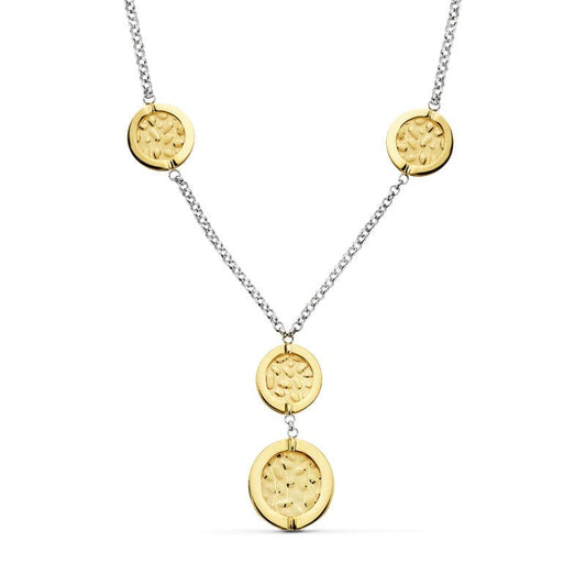 18K GARGANTILLA BICOLOR LASER 45CM