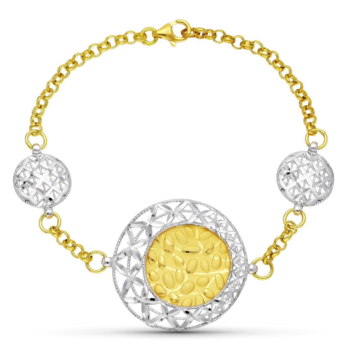 Pulsera Bicolor Laser 18K