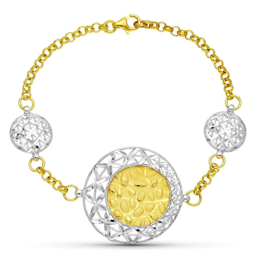 Pulsera Bicolor Laser 18K