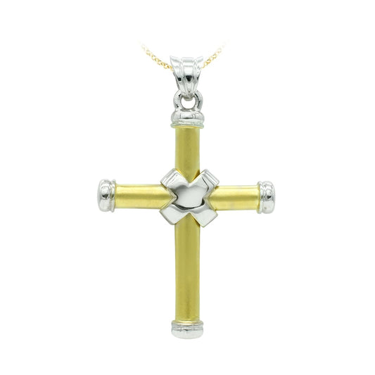 Cruz Bicolor Hueca Bicolor 41 x 29 mm 18K