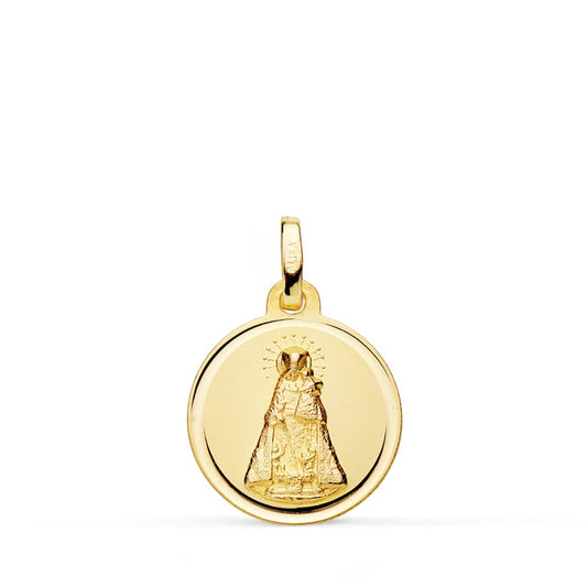 Medalla Virgen de Los Desamparados 16 mm de oro amarillo 18K