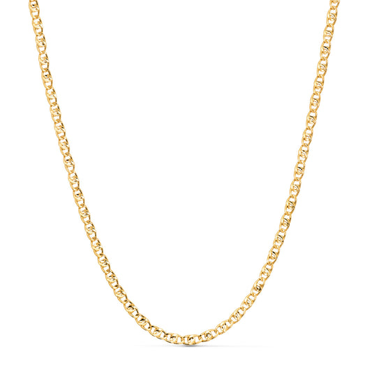 Cadena Tipo Ancla. Largo: 50 cm. Ancho: 2,8 mm. Cierre Reasa. de oro amarillo 18K