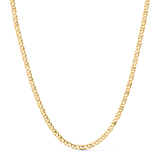 Cadena Choker Tipo Ancla 32-6 cm Cierre Reasa. Ancho: 3 mm de oro amarillo 18K