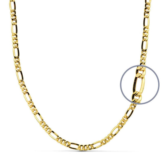 18K CADENA ORO AMARILLO CARTIER 60CM HUECA 3MM