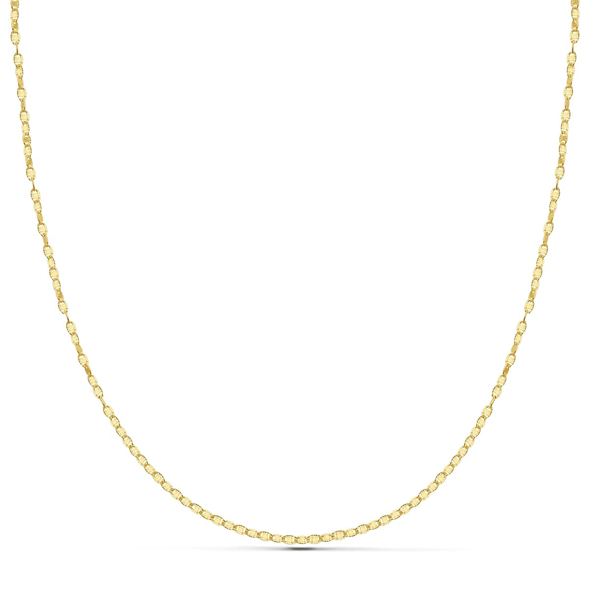 18K CADENA ORO AMARILLO MACIZA DIAMANTADA 50CM 1.5 MM